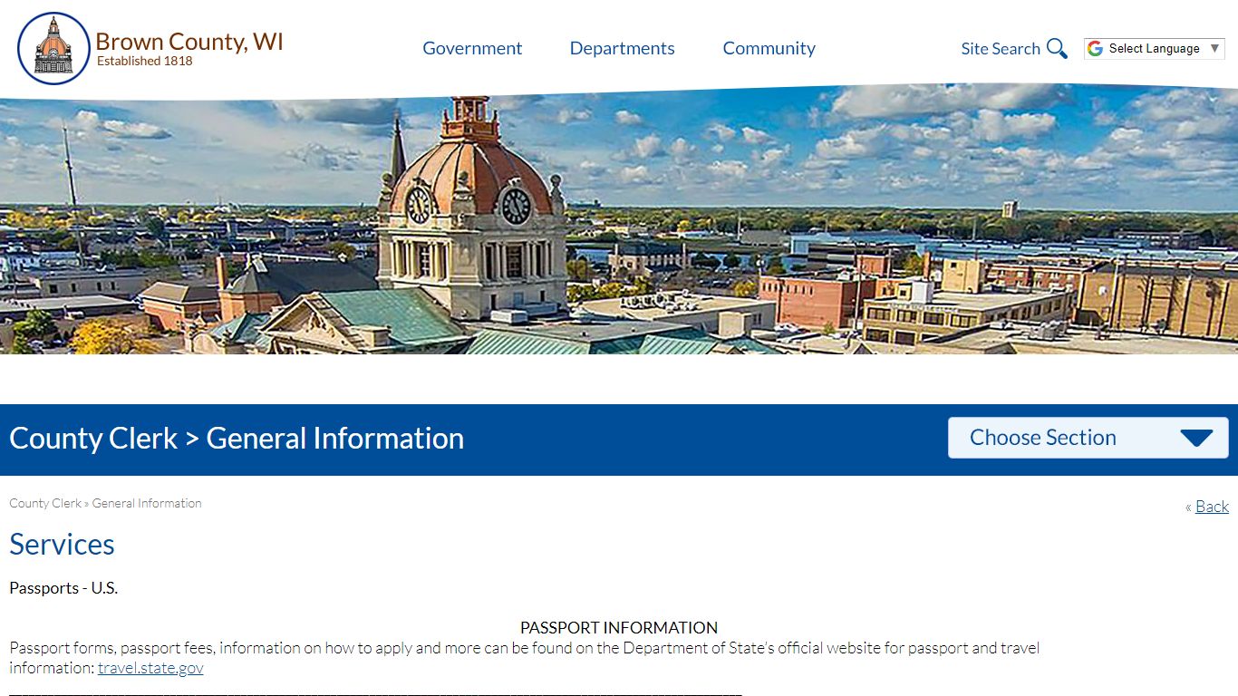 Brown County » Departments » County Clerk » General Information ...